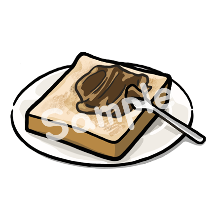 Toast With Chocolate Spread sample - SunnyDraws